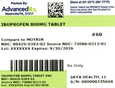 Ibuprofen 800mg #60 - Ibuprofen 800mg 80425 0393 02
